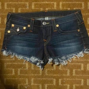 Never worn true religion low rise shorts size 28
